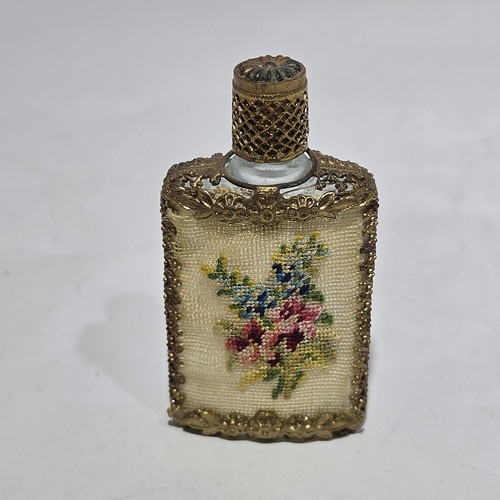 Vtg mini needlepoint glass - vtg,
